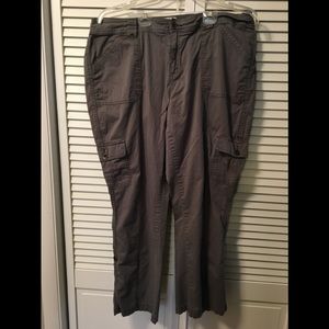 Gray twill cargo pants size 20w